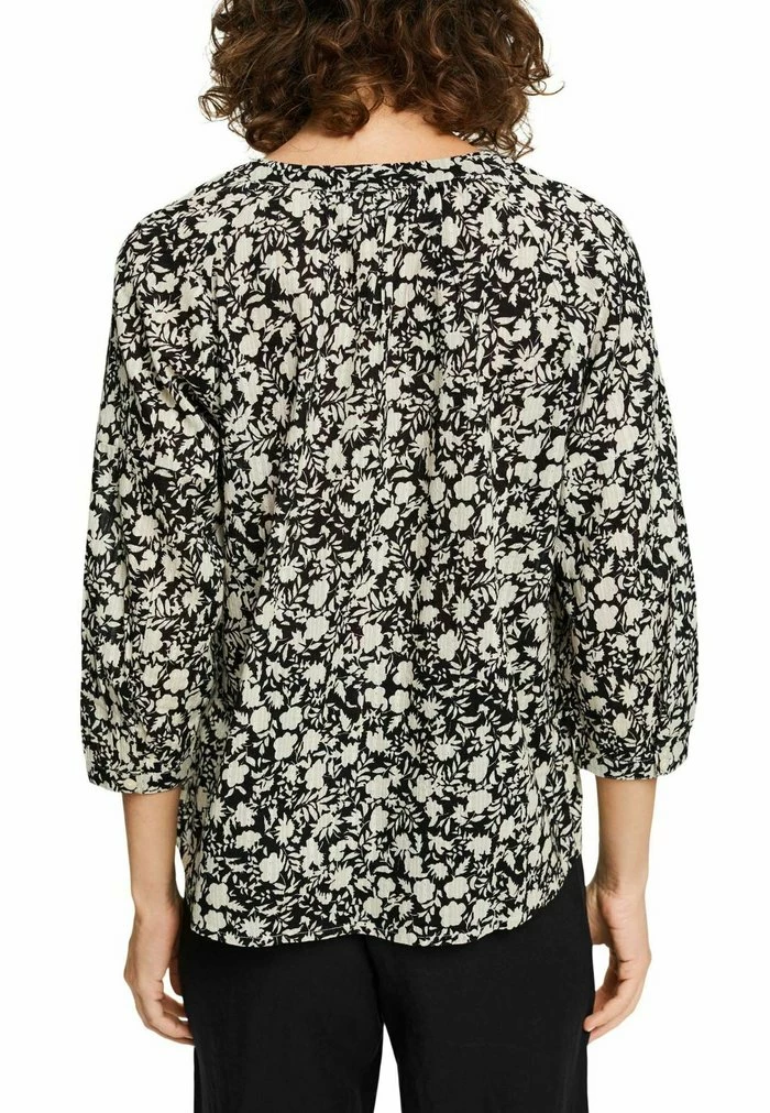 Esprit GEMUSTERTE MIT 3/4 ÄRMELN - Blouse - Black - Image 3