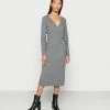 Esprit COZY WRAP DRESS - Jersey Dress - Gunmetal