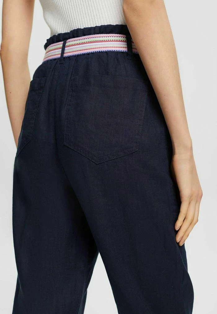 Esprit MIT BUNTEM GüRTEL - Trousers - Navy - Image 6
