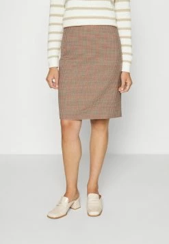 Esprit CHECK CHARLT - Mini Skirt - Sand