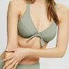 Esprit UNWATTIERTER - Bikini Top - Light Khaki