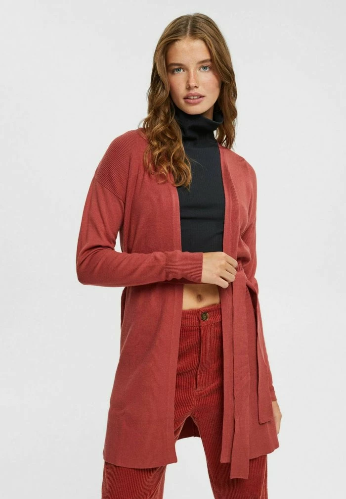 Esprit GÜRTEL - Cardigan - Terracotta New