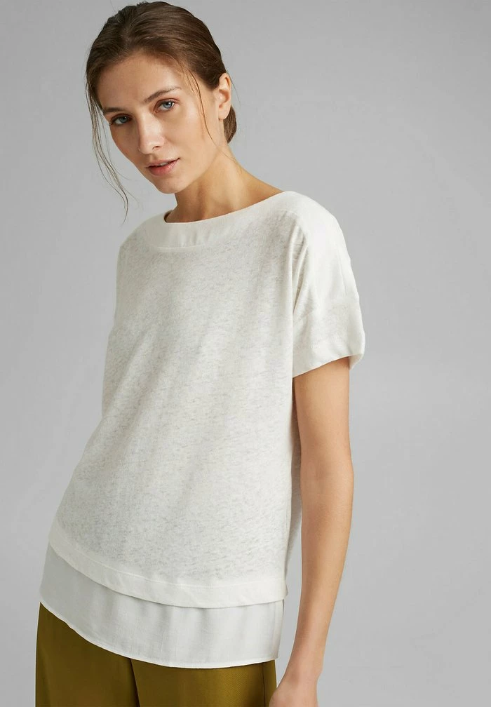 Esprit Basic T-shirt - Off White - Image 6