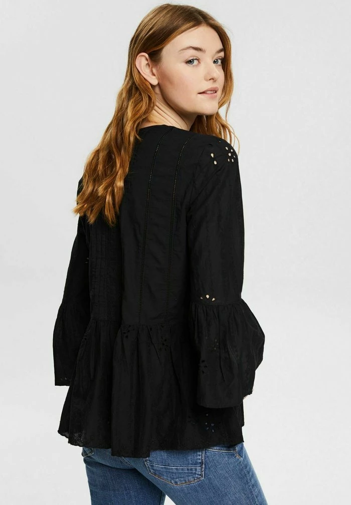 Esprit MIT LOCHSPITZE - Blouse - Black - Image 3