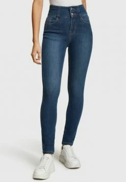 Esprit STRETCH HIGH RISE - Jeans Skinny Fit - Blue Medium Washed