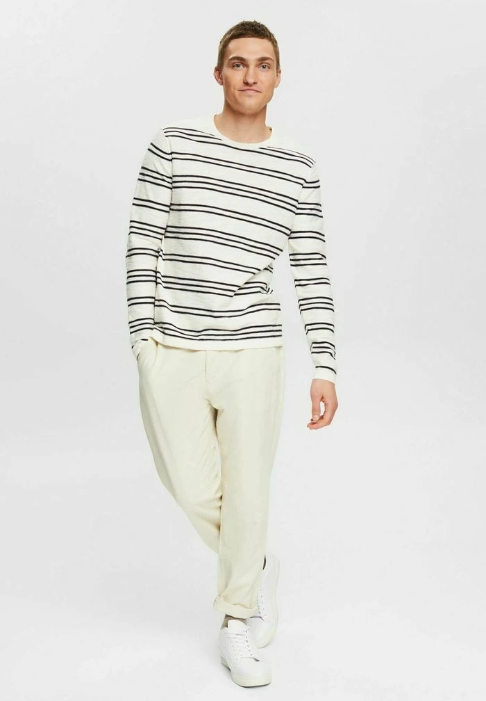 Esprit MIT STREIFENMUSTER - Jumper - Off White - Image 2