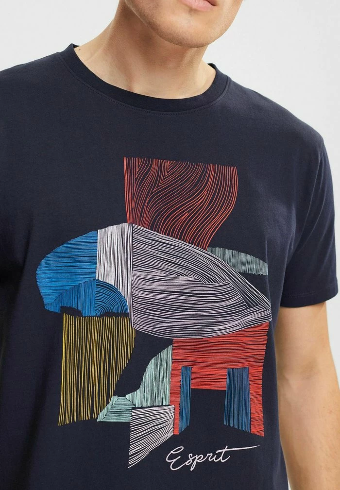 Esprit Print T-shirt - Navy - Image 4