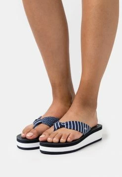 Esprit THONGS - T-bar Sandals - Navy