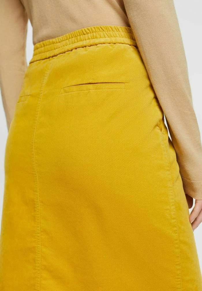 Esprit STRAIGHT SKIRT - Mini Skirt - Dusty Yellow - Image 4