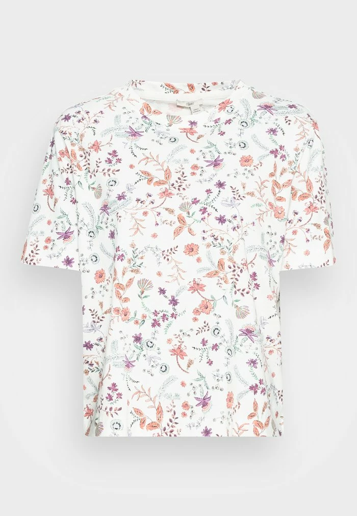 Esprit Print T-shirt - Off White - Image 4