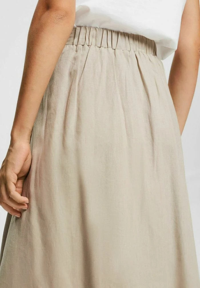 Esprit Pleated Skirt - Light Taupe - Image 5