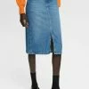 Esprit Pencil Skirt - Blue Medium Washed