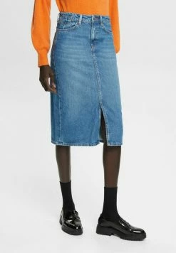 Esprit Pencil Skirt - Blue Medium Washed