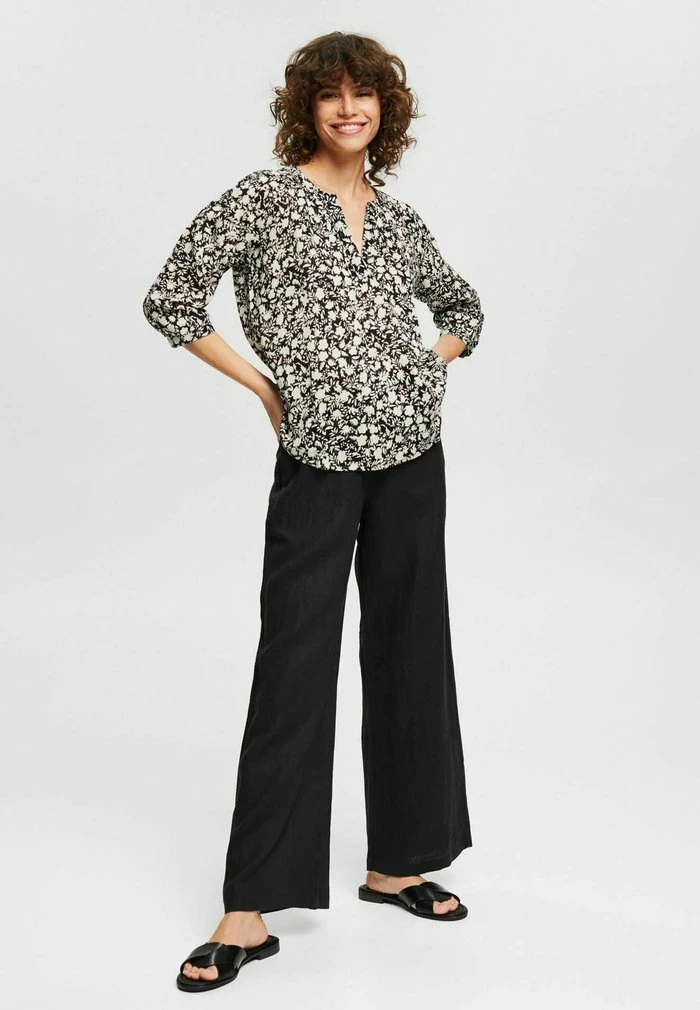 Esprit GEMUSTERTE MIT 3/4 ÄRMELN - Blouse - Black - Image 2