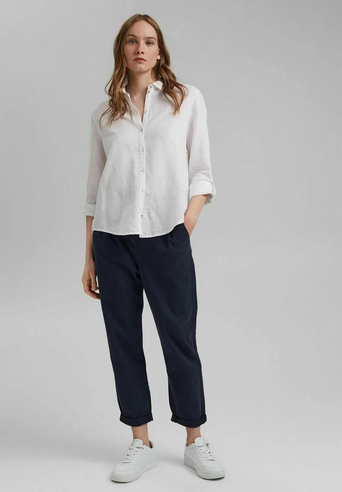 Esprit WITH HIGH RISE WAIST - Chinos - Navy - Image 4
