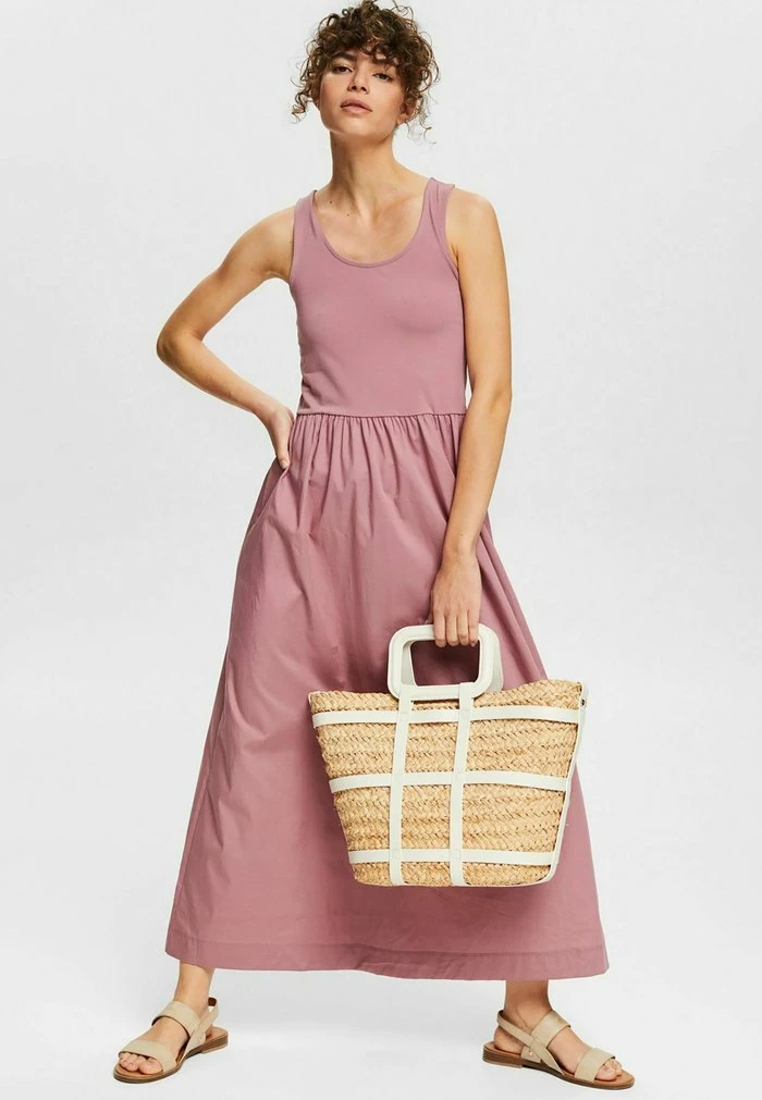 Esprit MATERIAL MIX IN LÄNGE - Maxi Dress - Mauve - Image 6
