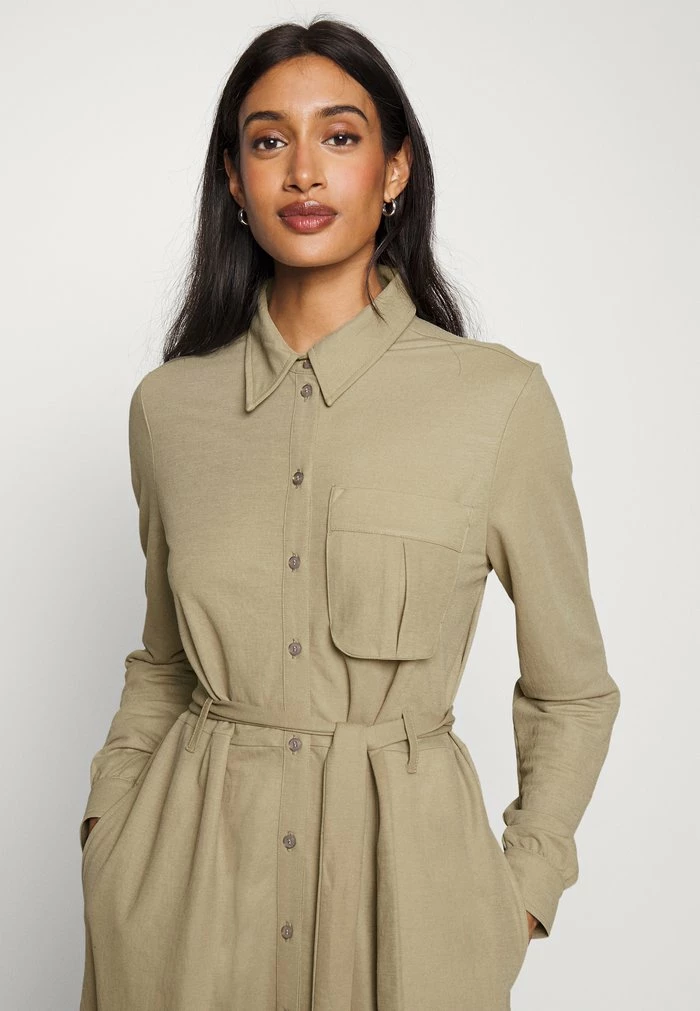 Esprit DRESS SANDWASH - Shirt Dress - Khaki - Image 4