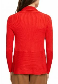 Esprit MIT ZIPFELSAUM - Cardigan - Red