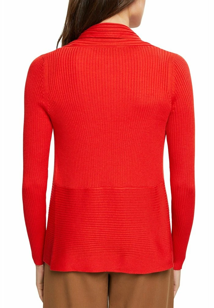 Esprit MIT ZIPFELSAUM - Cardigan - Red