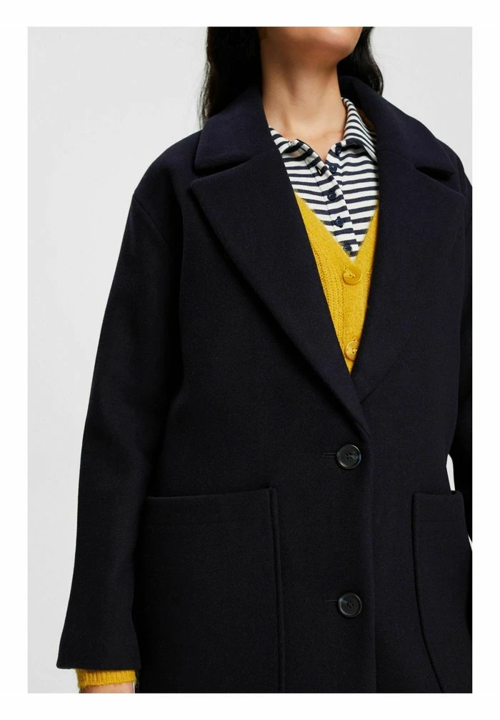 Esprit Classic Coat - Navy - Image 4
