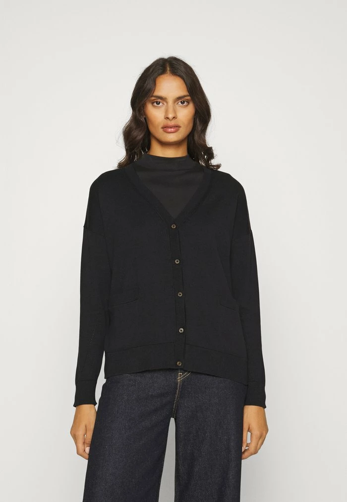 Esprit SUS VNECK - Cardigan - Black