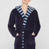 Esprit MIT STREIFEN - Dressing Gown - Navy Blue