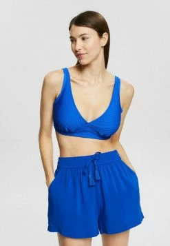 Esprit BIG-CUP STRUKTURSTREIFEN - Bikini Top - Bright Blue