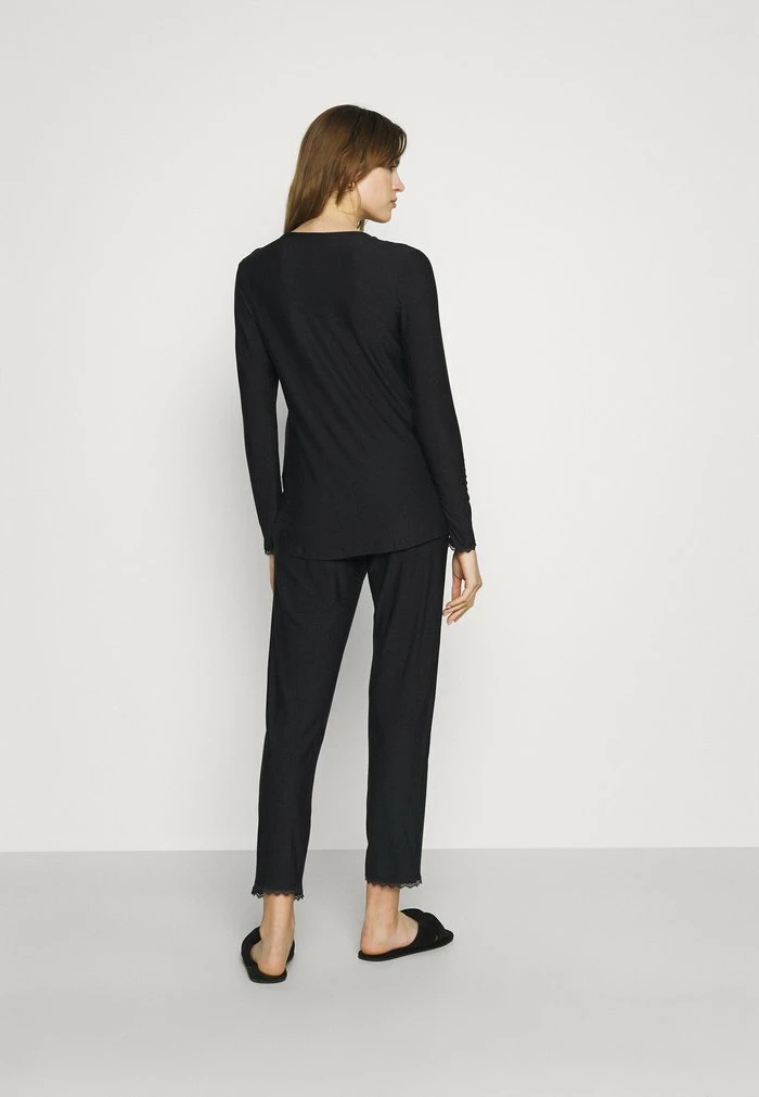 Esprit SOFT STRIPES LONGSLEEVE LONG PANTS - Pyjamas - Black - Image 3