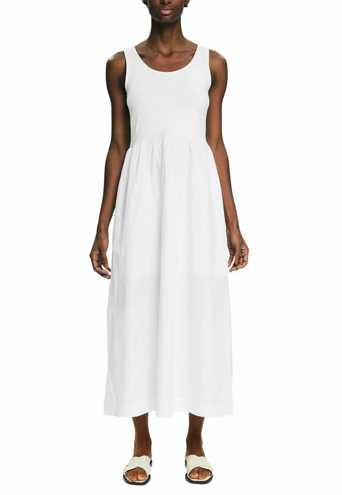 Esprit MATERIAL MIX IN LÄNGE - Maxi Dress - White - Image 6