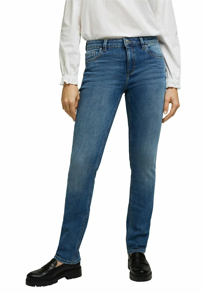 Esprit MEDIUM - Straight Leg Jeans - Blue Medium Washed - Image 6