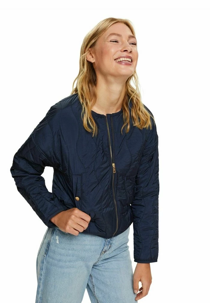 Esprit MIT DEKORATIVER STEPPUNG - Light Jacket - Navy - Image 11