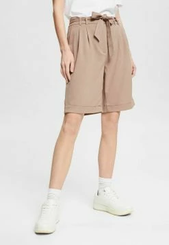 Esprit MIT BUNDFALTEN - Shorts - Taupe