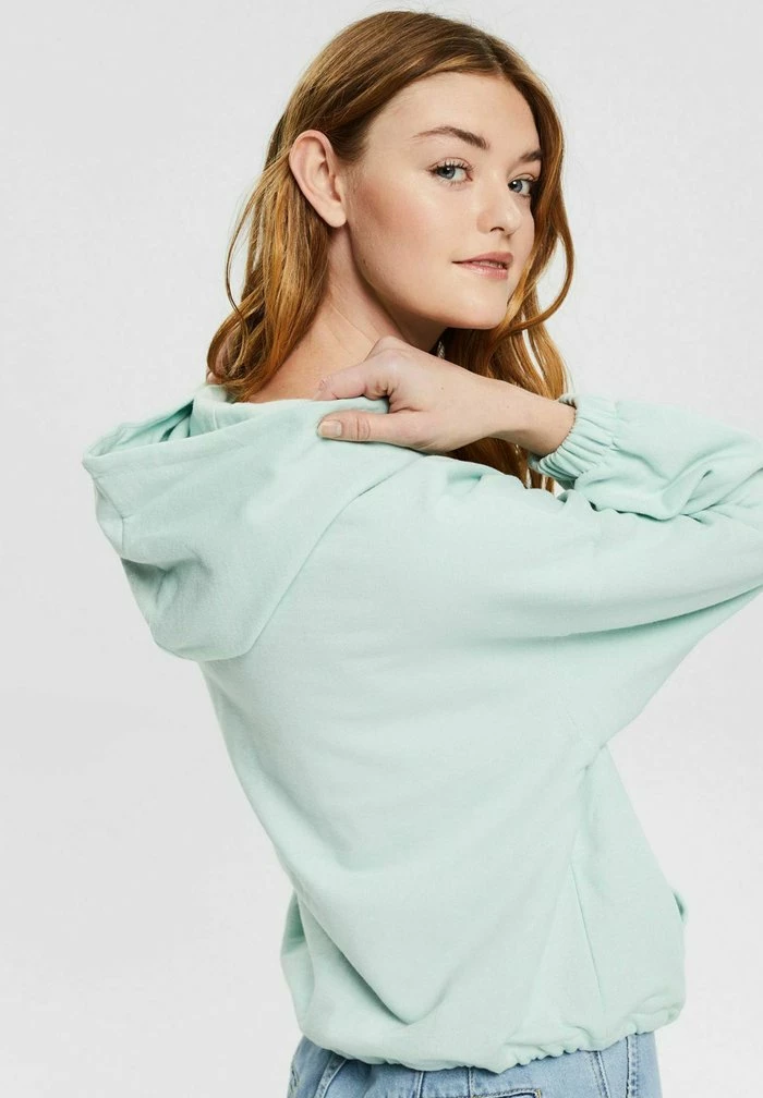 Esprit Zip-up Sweatshirt - Dusty Green - Image 3