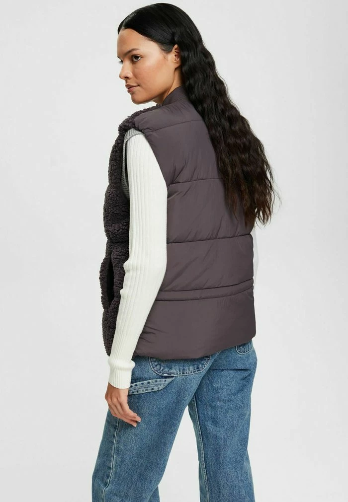 Esprit WOVEN - Waistcoat - Anthracite - Image 3