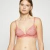 Esprit MICRO PRINTED SOFT FIT WIRELESS PADDED BRA - Triangle Bra - Terracotta