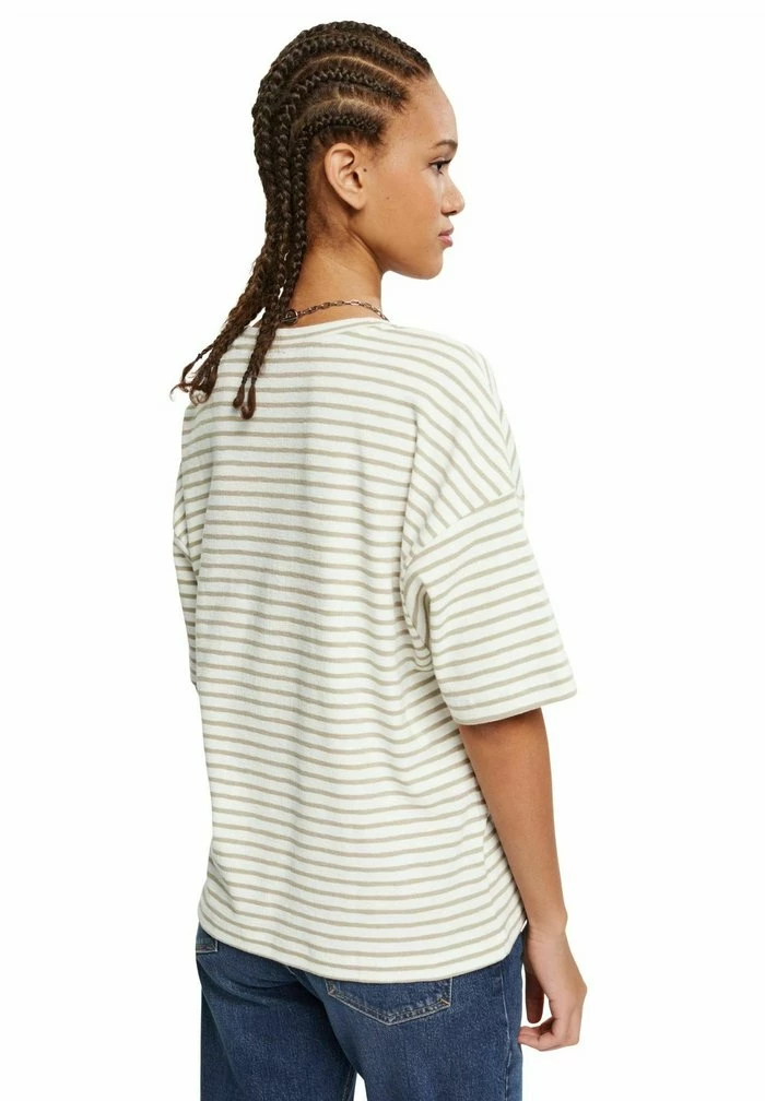 Esprit MIT STREIFENMUSTER - Print T-shirt - Off White - Image 7
