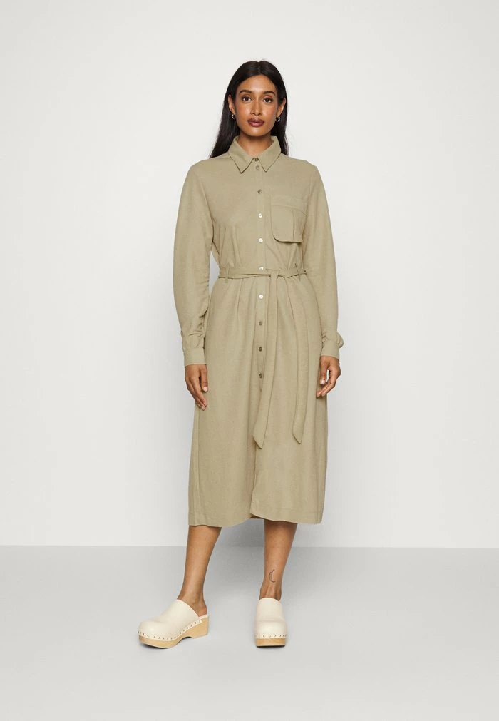 Esprit DRESS SANDWASH - Shirt Dress - Khaki