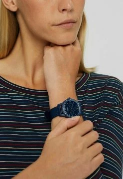 Esprit RECYCELT: MULTIFUNKTION AUS MEERESPLASTIK - Chronograph Watch - Blue