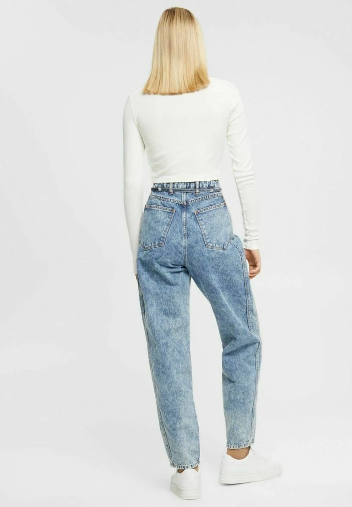 Esprit Relaxed Fit Jeans - Blue Dark Washed - Image 3