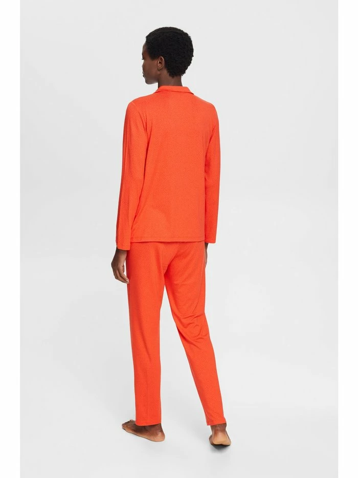 Esprit LONG SLEEVE SET - Pyjama Set - Red Orange - Image 2