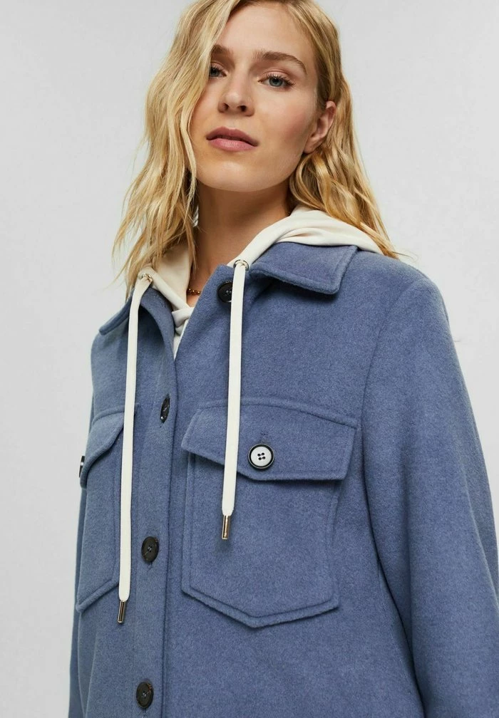 Esprit Classic Coat - Grey Blue - Image 4