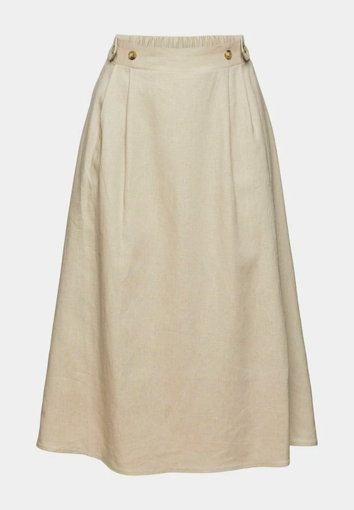 Esprit Pleated Skirt - Light Taupe - Image 8