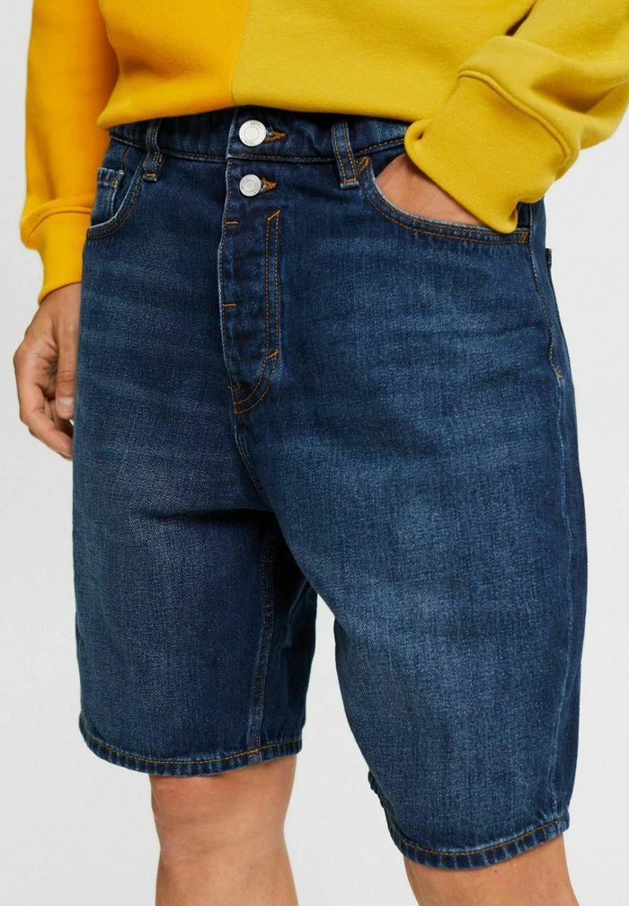Esprit LOOSE FIT - Denim Shorts - Blue Dark Washed - Image 4