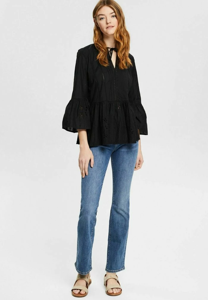 Esprit MIT LOCHSPITZE - Blouse - Black - Image 5