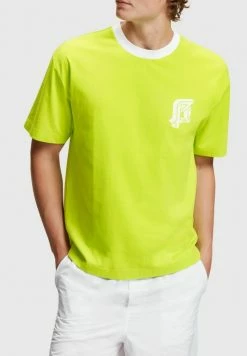 Esprit RELAXED FIT - Print T-shirt - Lime Yellow
