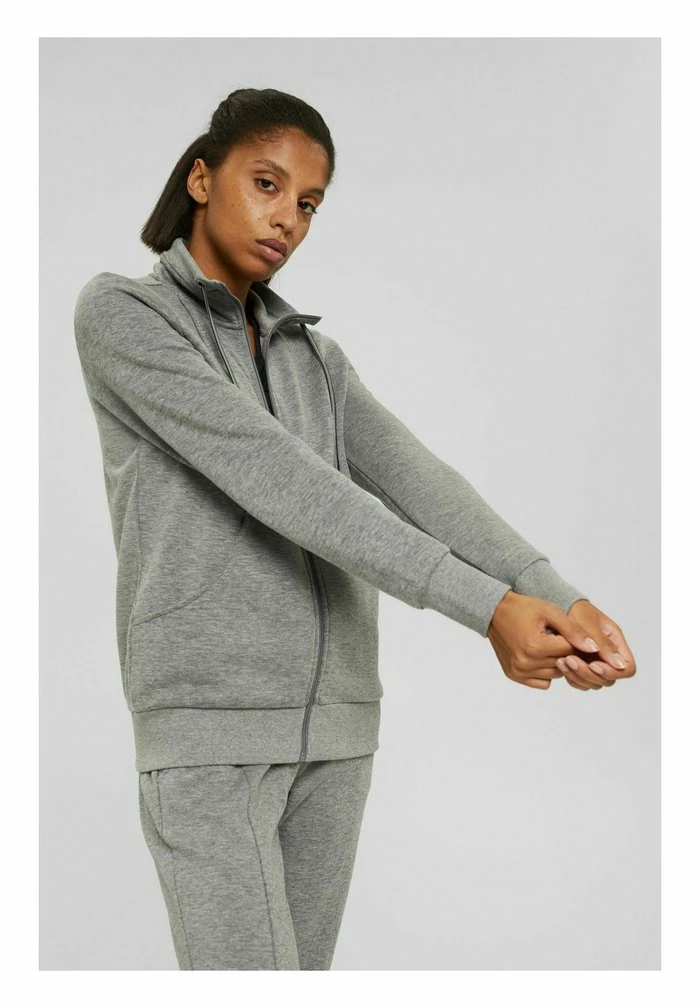 Esprit Zip-up Sweatshirt - Medium Grey - Image 6