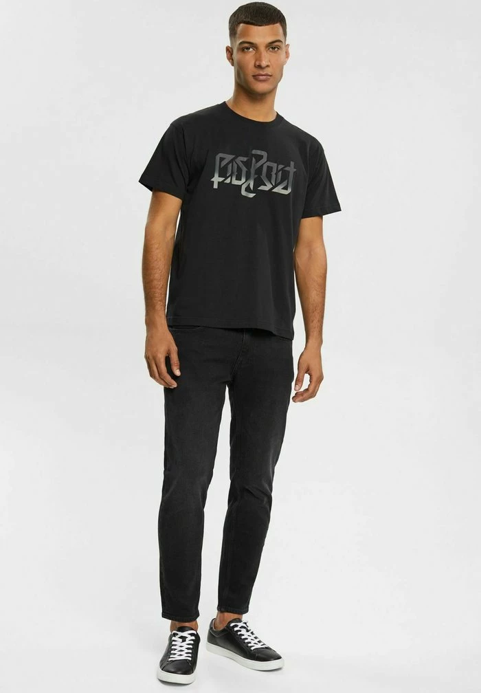 Esprit AMBIGRAM CUBE - Print T-shirt - Black - Image 2