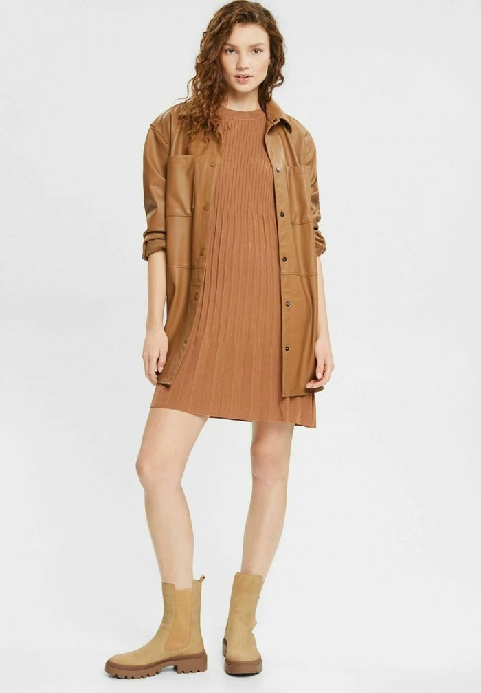 Esprit Jumper Dress - Brown - Image 2