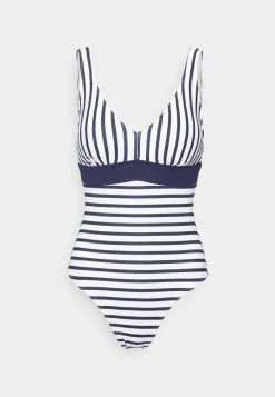 Esprit HAMPTONS BEACH SWIMSUIT PADDED STRIPE - Swimsuit - Navy