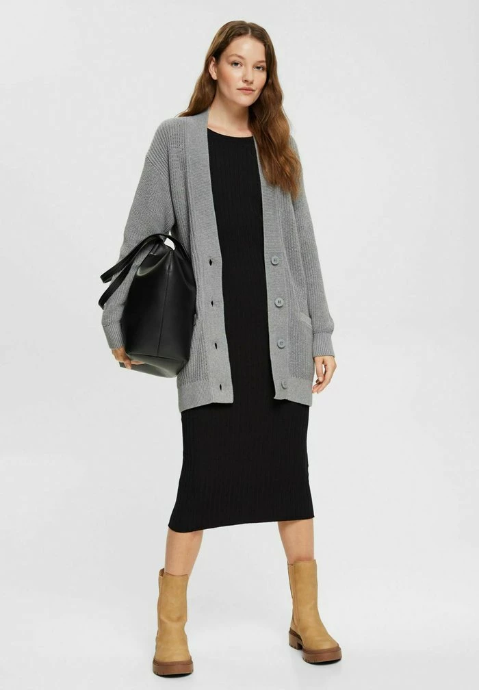 Esprit LANGER - Cardigan - Medium Grey - Image 2